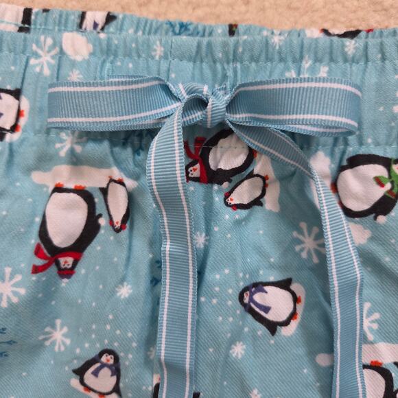 NWT Women's 1XP Penguin Snowflake PJ Pants Lounge Fashion Bug Blue Cotton - Picture 3 of 13